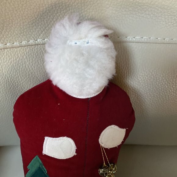 Woof & Poof Velveteen Christmas Stuffed Santa Musical VTG 1994 Handmade 14” - Picture 3 of 6